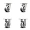 Service Caster 4 Inch Kingpinless V Groove Semi Steel Wheel Swivel Caster Swivel 2 Rigid, 2PK SCC-KP30S420-VGR-2-R-2 - alternate 1